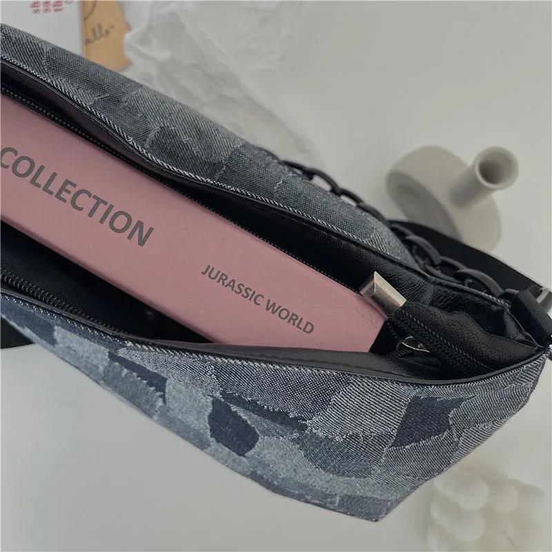 Women Vintage Single Shoulder Bag Large Capacity Casual Bag Simple Versatile Soft Street Chain Bag