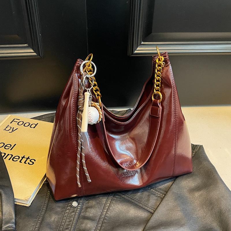 

Large-Capacity Retro Women s Tote: Autumn/Winter Crossbody Shoulder Bag Single Bag червоний