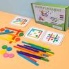 Wooden Colorful Stick Toys Stimulate Children's Image And Color Discrimination Ability Through Interesting Puzzle Games.