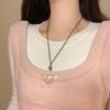 Y2K Long Chain Necklace Chain Sweater Chain Cute Metal Flower Necklace  Wedding