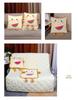 Two-in-One Embroidery Throw Pillow and Quilt: Logo Print Cushion for Bed, Car, Office, or Nap