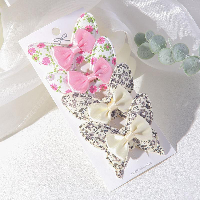 

New 4Pcs Flower Butterfly Hair Clips Girls Favorite Fashion Lovly Barrettes Clips Gift Baby Hair Accessories A11