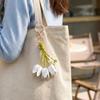 Tulip Shape Bag Charm Gold Tone Decorative Charm Elegant Keychain Pendant  Gift Accessory