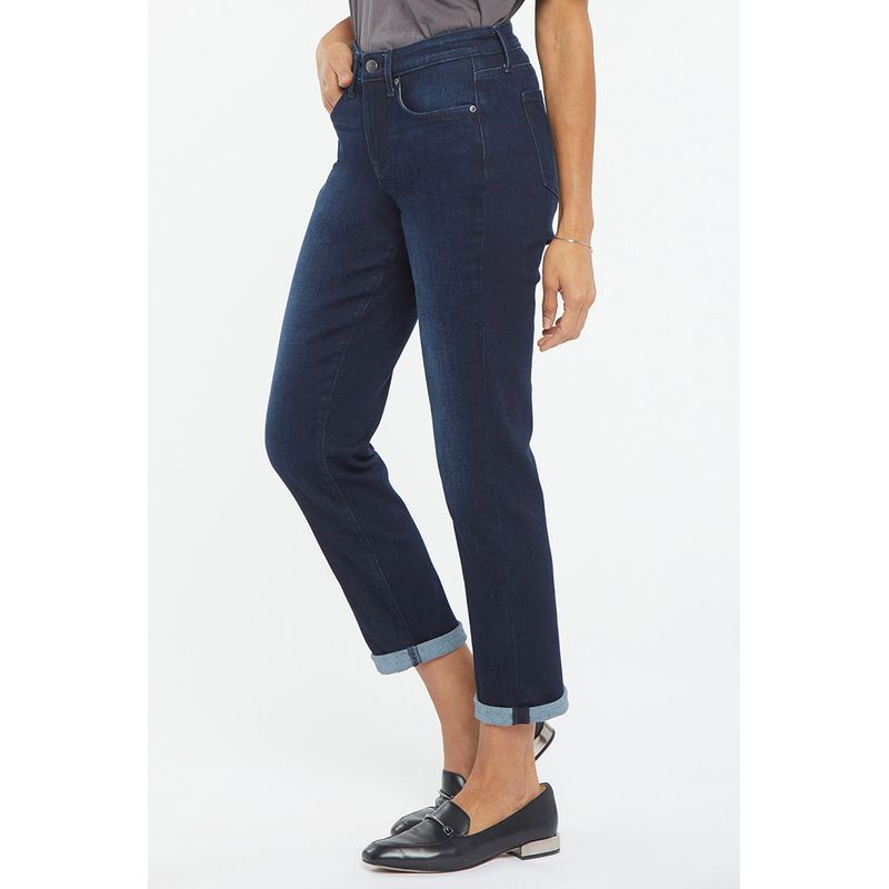 20% off for 2 Pieces Accessible Luxury Level Spring and Summer Blue Straight-leg Cropped Girlfriend Loose High Waist Straight Pants