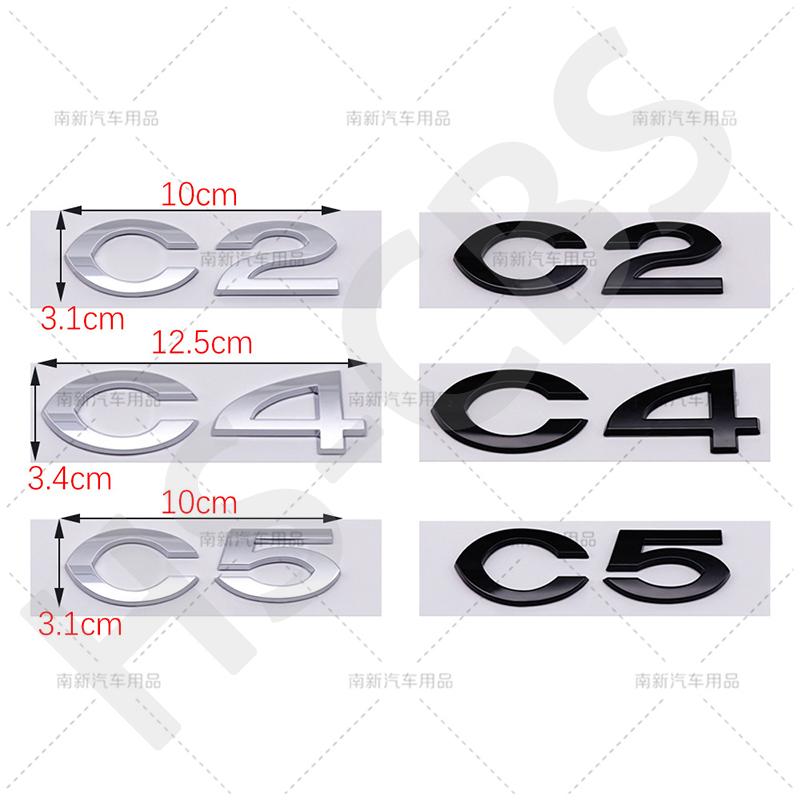 ABS C2 C4 C5 Heckklappen Emblem Logo Plakette Für Citroen C2 C4 C5 Auto Styling Heckklappen Aufkleber Emblem Heckklappen Aufkleber Zubehör ait256