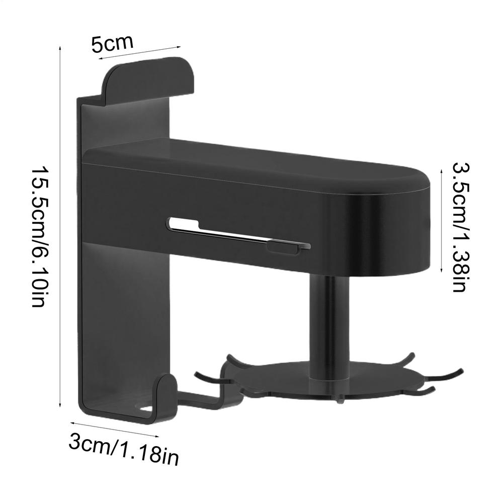 

Utensil Rack Rotatable Utensil Hanger Wall Mounted Adhesive No Drill Kitchenware Storage Rack for Cooking Lovers Spatula Spoon