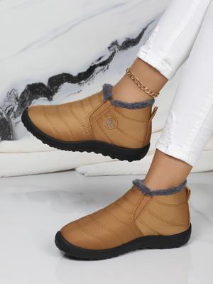 Fashion Winter Old Beijing Cloth Shoes, Women's Cotton Shoes, Waterproof Warm Velvet, Thickened Non-slip, Casual Soft-soled Cotton Boots