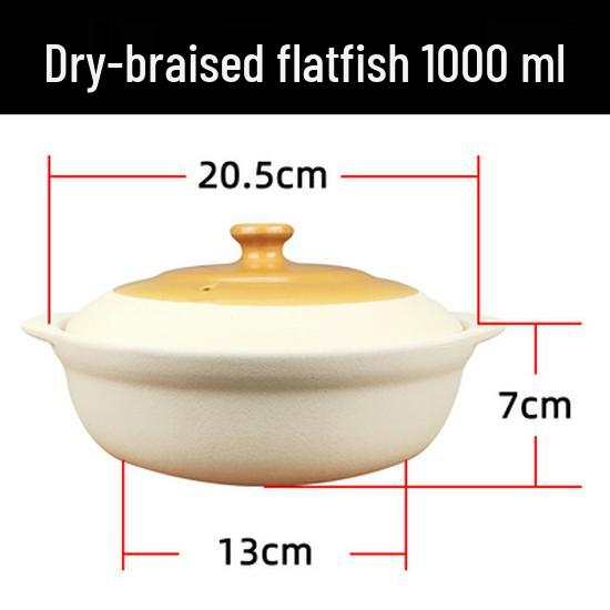 High-Temperature Resistant Unglazed Single-Handle Earthenware Clay Pot for Rice and Noodles