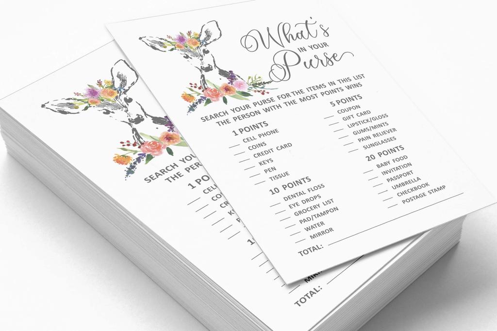 Inkdotpot 50 BabyA  AlphabetA  ABCA  GameA  Deer Animal Baby Shower Game Gender Neutral Party