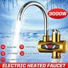 3KW Gold Electric Water Faucet Heater Tankless Electric Water Heater Led Digital Display Bathroom Kitchen Heater Faucet