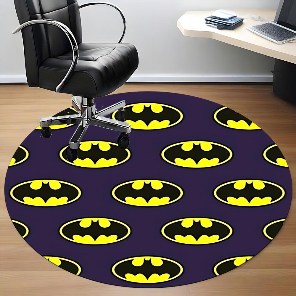 1pc Batman Office Round Area Rug, Under Office Chairs Bedroom Living Room Home Decor, Room Deco, Available in Various Sizes