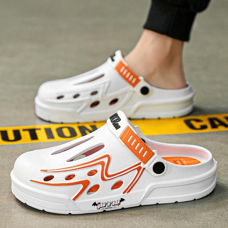 Men Slippers Summer New EVA Soft-soled Platform Slides Sandals Indoor Outdoor Walking Beach Shoes Flip Flops Mens Shoes Big Size