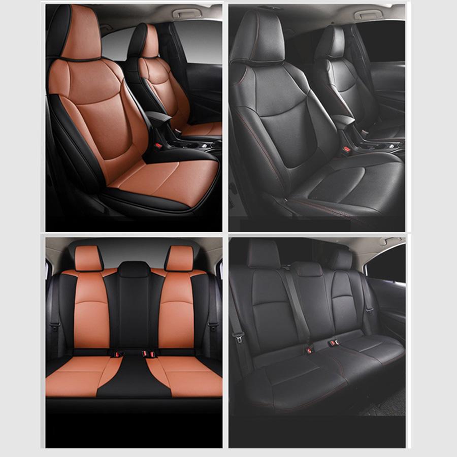 Custom Fit Car Seat Covers for Toyota Corolla 2019-2025 Waterproof Leather Cushion Accessories for Vehicle Protection Full Set