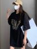 Women's Plus Size Retro Oversized Short Sleeve Mid-Length T-shirt