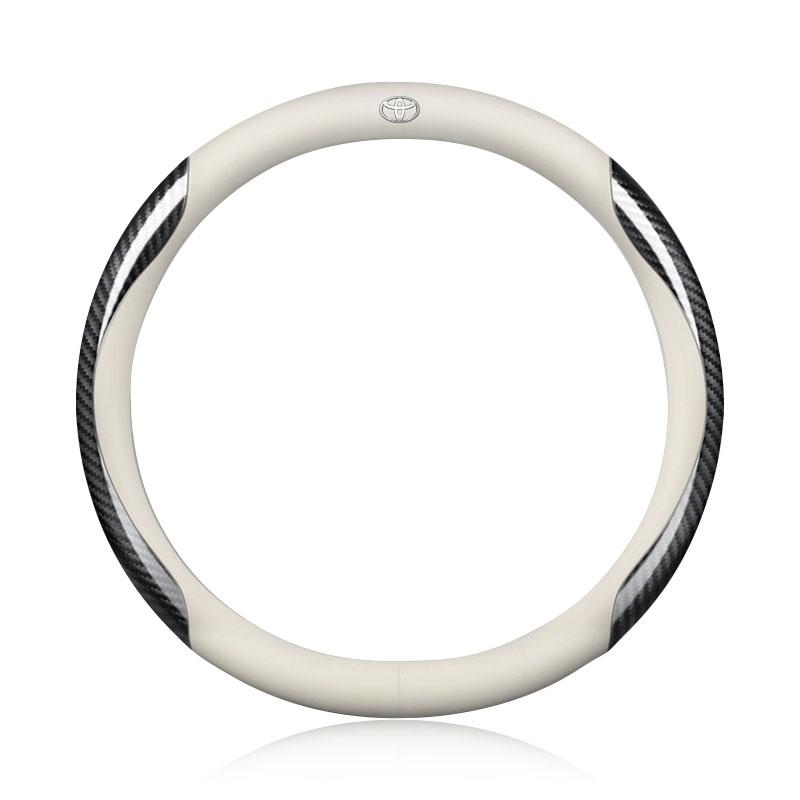 Car Suede Carbon Fiber Leather Steering Wheel Cover Non-slip for Toyota GR TRD C-hr Prado Rav4 Yaris Hilux Prius Avensis Corolla Camry