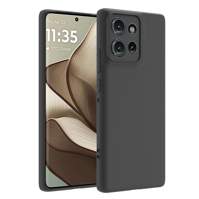 WANLONFENG MS Series for Motorola Edge 50 5G TPU Case Matte Back Cover with Tempered Glass