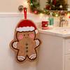 1pc Christmas Gingerbread Man Snowman Hand Towel Coral Fleece Soft Absorbent Holiday Kitchen Bathroom Decoration Xmas Home Gift