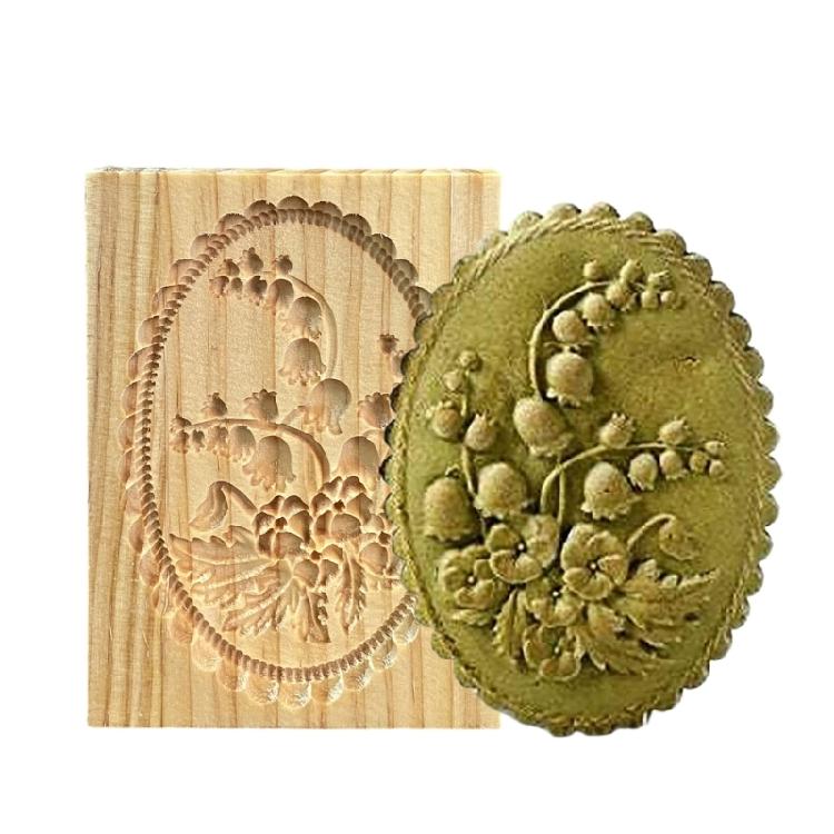 Classical Wood Cookie Molds With Unseamed Releases Feature Natural Materials Construction Perfect For Shaping Cookie And Chocolates