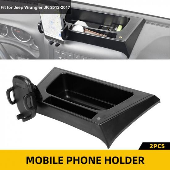 Dash Mount Phone Holder Bracket Stand Organize For Wrangler JK 12-18 Accessories