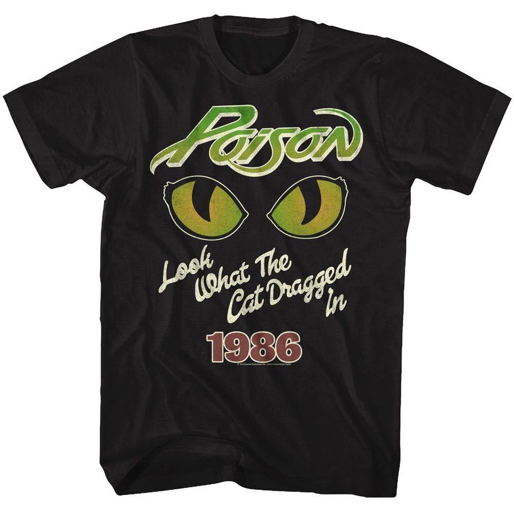 POISON 80s Retro Heavy Metal 1986 Eyes Music T-Shirt New Official Black SM5XL Unisex T-Shirt XXXL