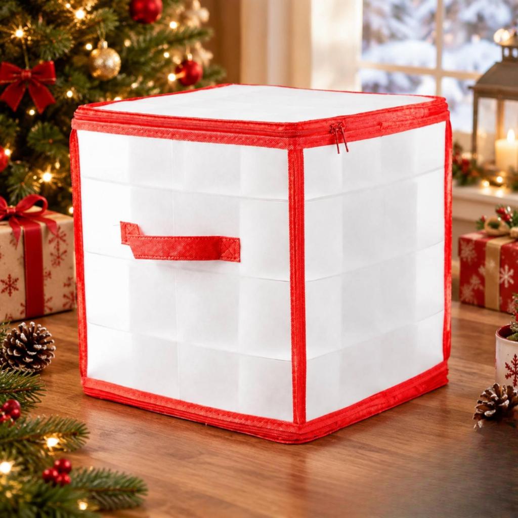 Holiday Decoration Storage Box Large Capacity Foldable Ornament with