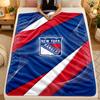 Flannel BlanketNew York Rangers Warm Soft Throw Blanket for Indoor Sofa Bed Living Room Use