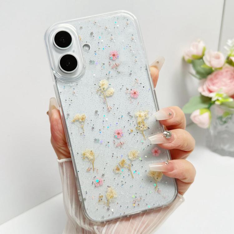 Gypsophila Floral Pattern Soft TPU Shockproof Protective Phone Case For iPhone 18 Pro