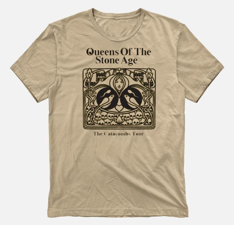 Queens of the Stone Age The Catacombs Tour Gift For Fan S to 5XL Tshirt SAND Unisex T-Shirt S
