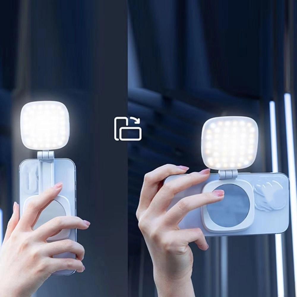 With Makeup Mirror Magnetic Phone Selfie Light Folding LED Phone Fill Light  Video Recording