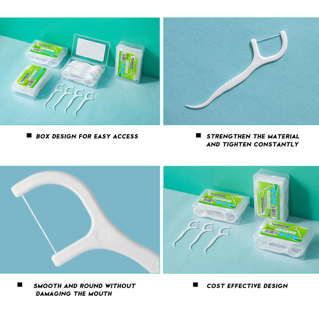 50 Household Boxed Disposable Plastic High-strength Tooth Cleaning Tools