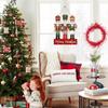 1pcs Classic Wooden Nutcracker Ornament Christmas Hanging Decor for Tree Party Home Decorations Holiday Gift