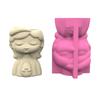 Cute Girl Planter Silicone Mold For Resin Cement Crafts Reusable DIY Flowerpot Design Flower Pot Making Mould