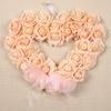Valentine'S Day White Rose Wreath 2024 Romantic Love Wreath Outdoor Wedding Scene Arrangement Props