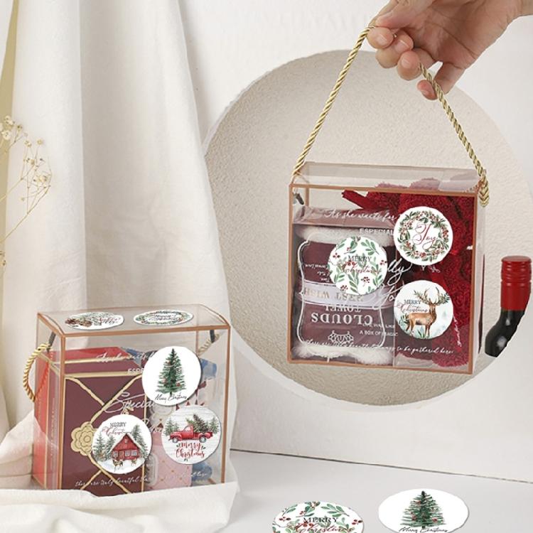 5000Pcs Christmas Wrapping Label for Packaging Christmas Decorative Sticker for Seal Envelope Journal Album Scrapbooking
