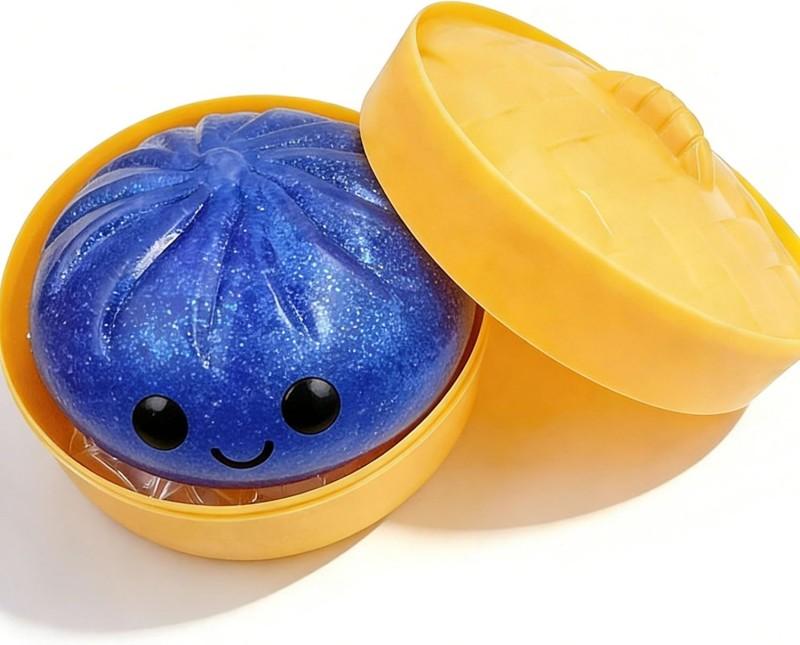 Rainbow Color Steamed Bun Squishy Toy Cute & Adorable Design Stress Relief Soft Rebound Portable Simulation Bun Toy Decorations