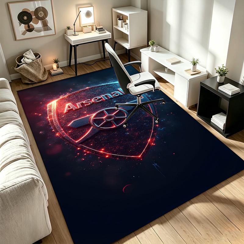 Arsenal A rug suitable for office chair areas living rooms and computer desks perfect for home offices and an ideal holiday gift