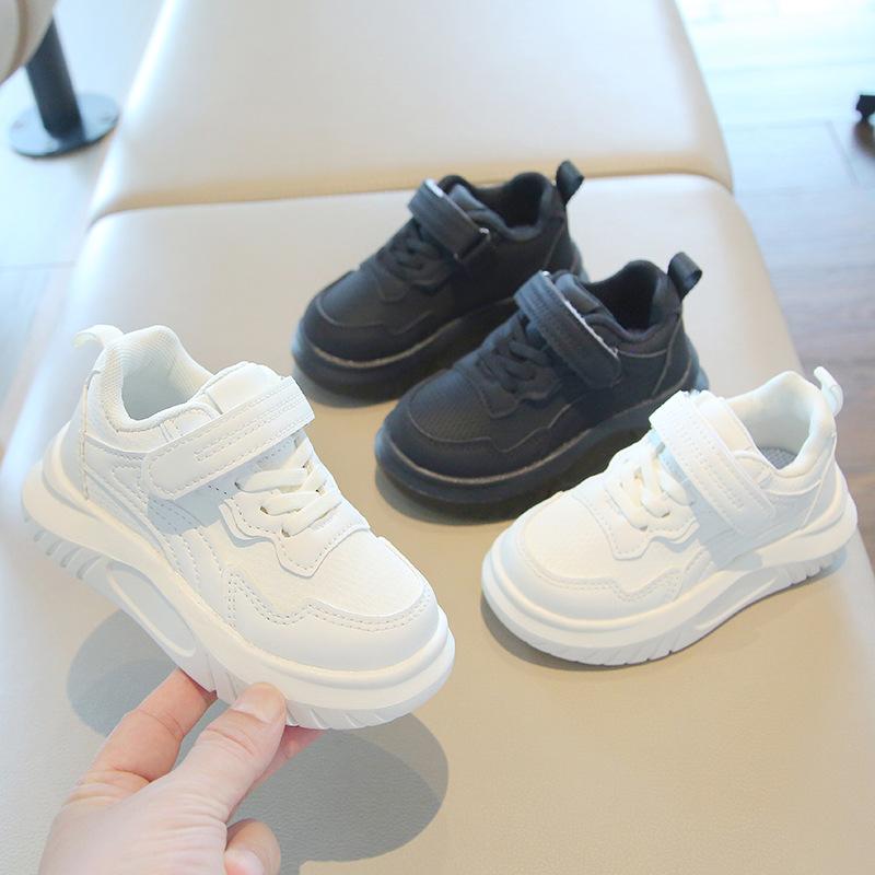 Spring Autumn Kids White Shoes Boys Girls Lightweight Soft Sole Casual Sneakers Baby Sports Shoes