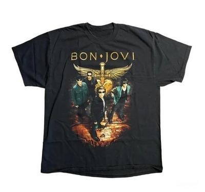 Bon Jovi 2011 Hanes Heavyweight Tour T-Shirt Unisex