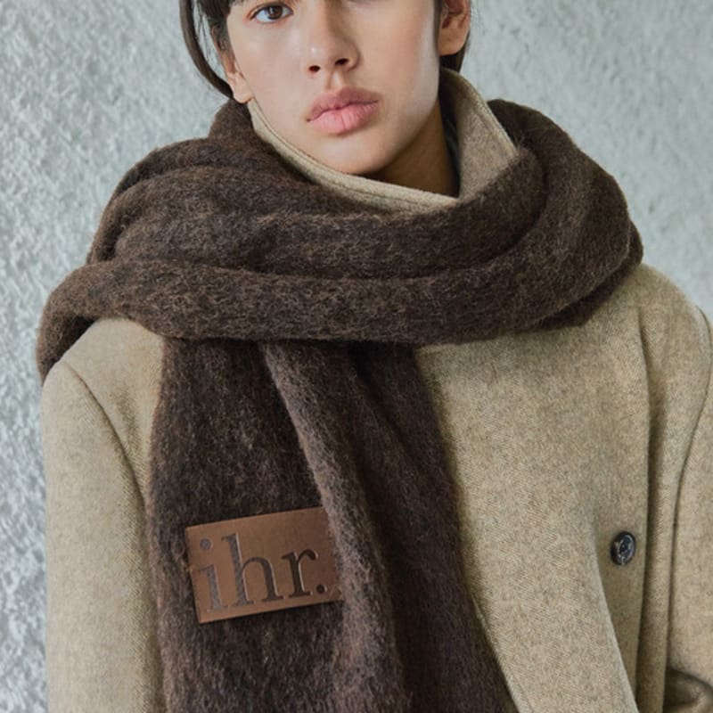 

ihr WOOL MIXED BOLD MUFFLER / BROWN BROWN