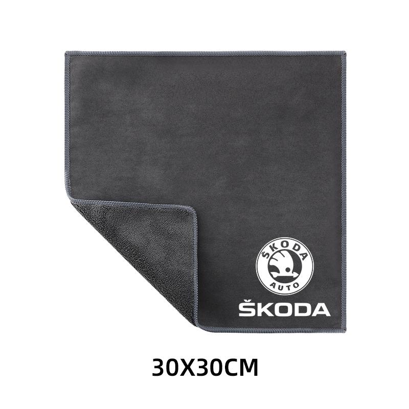 ZPMG6 Car Cleaning Soft Brush Tool Dust Remover Double-sided Car Cleaning Cloth For Skoda Octavia SUPERB RAPID KAROQ FABIA
