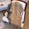 Plus Size Women's 2026 Spring/Autumn Fashion: Casual Two-Piece Set – Loose Fit, Belly-Covering, Slimming Suit.