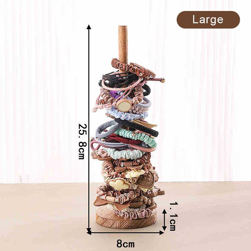 Holz-Haargummis Organizer Haargummis Displayständer Stirnband Armband Halter Haaraccessoires Organizer Aufbewahrungsregal