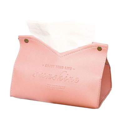LOYELEY Tissue Box, Stylish Scandinavian Design with Cover, PU Leather, for Soft Packs, Interior Storage, Space-Saving Storage, Bathroom Storage