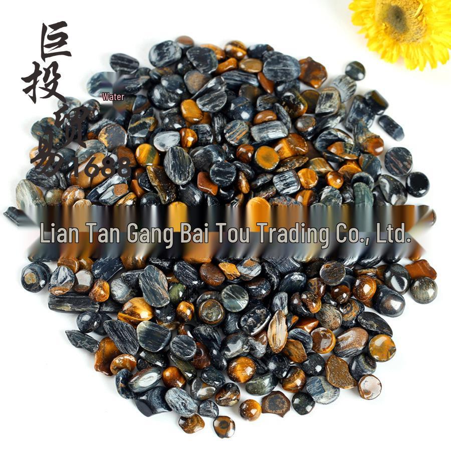 Blue Tiger Eye Gravel Stone Decor for Aromatherapy, Fish Tank, Potted Plants, and Painting Backgrounds