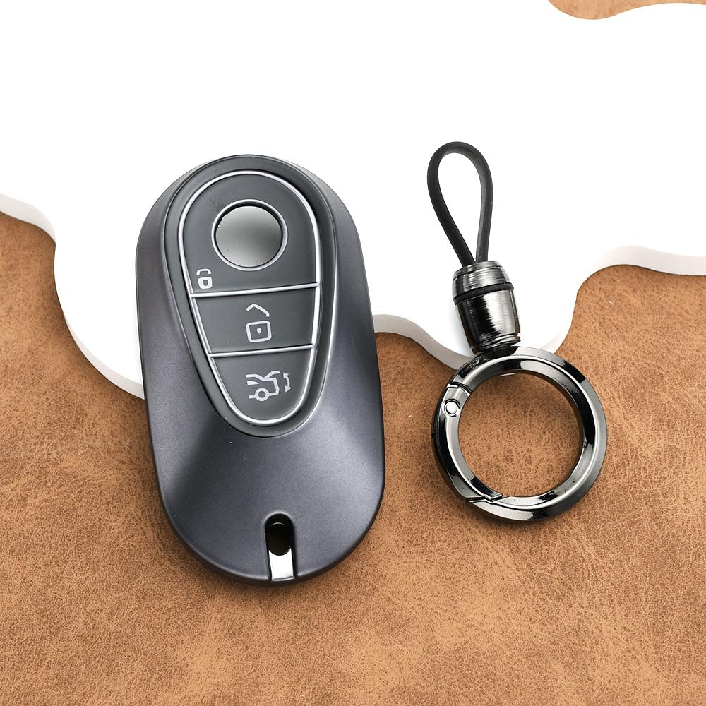 TPU Gun Grey Car Key Case Cover Keyless Auto Shell Fob Bag for Mercedes Benz S400 S450 S500 C S Class W206 W223 S350 C260 C300