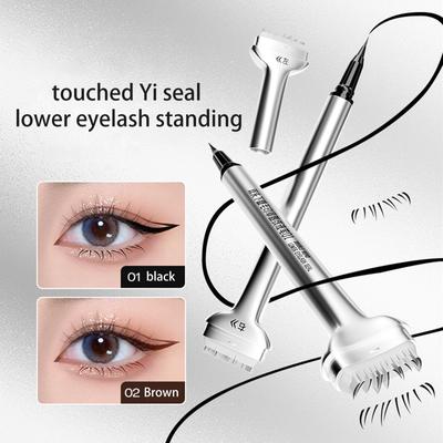 Lower,  Waterproof Sweatproof  & Lower Eyelash , Silicone Eyelash , Reusable Lower Eyelash Quick Eye Makeup Tool 5ml