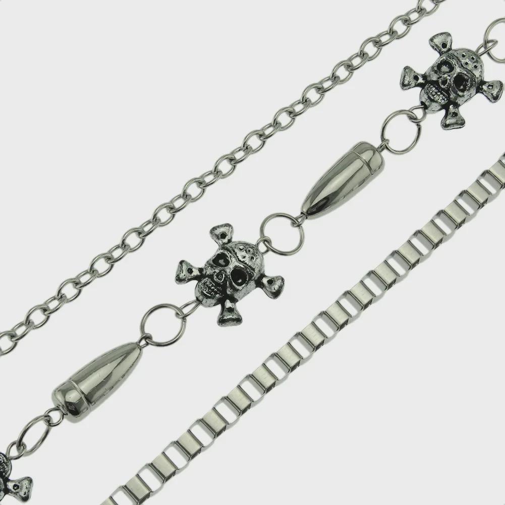 Skull Multi-Layer Hip-Hop Waist Chain: Stylish Bullet Design