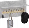 Loft Clothes Rack 70 Cm - Gold + Light Concrete, Solid And Stylish