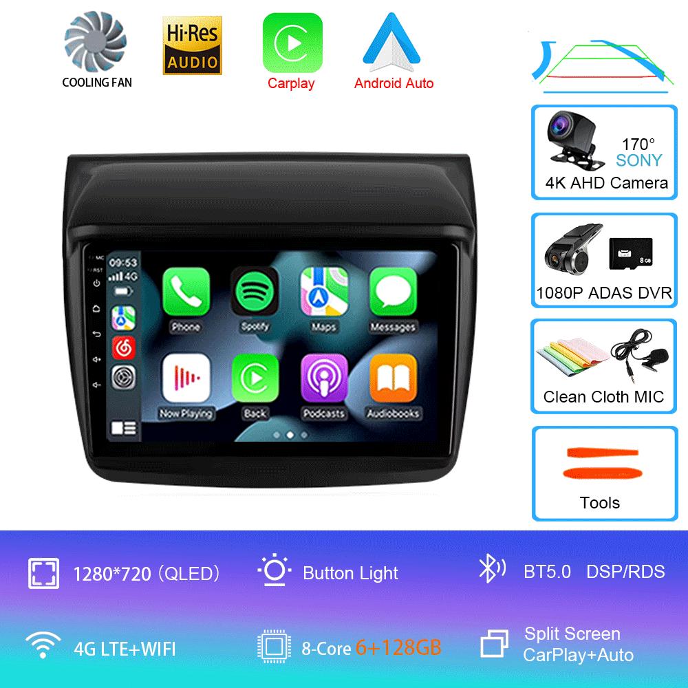Car Radio Android 14 Carplay For Mitsubishi Pajero Sport 2 L200 Triton 2008 - 2016 Navigation Multimedia Player Stereo WiFi+4G