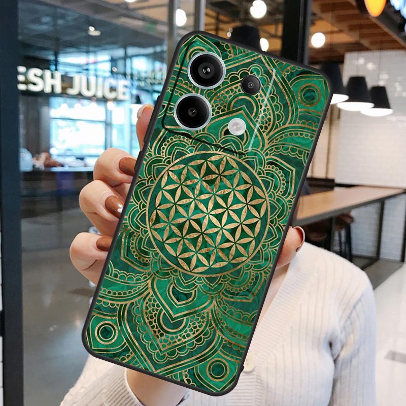Flower Of Life In Lotus Pastel Case For Xiaomi Redmi Note 14 Pro 10 11 12 13 15 Pro Plus Redmi 15C 14C 10C 12C 13C 15 Cover
